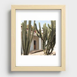 Mexico Photography - Cactuses Surrounding A Small House Recessed Framed Print