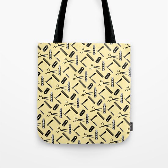 Barber Shop Pattern Tote Bag