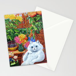 Louis Wain Victorian Cat Painting Stationery Card