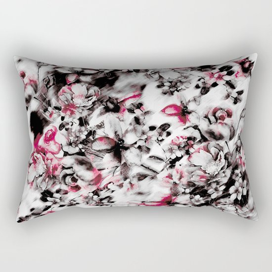 Blurry Floral Rectangular Pillow