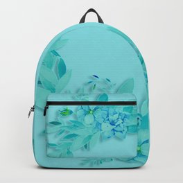 Flora Wreath Aquamarine Sea Foam Backpack