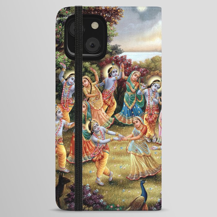 Krishna Dances in the Raslila with the Gopis iPhone Wallet Case