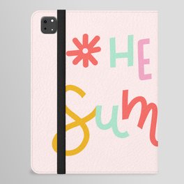 Hello Summer (pink/yellow/mint) iPad Folio Case