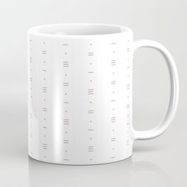 Dashes & Dots - Simple Line Pattern - Pink Coffee Mug