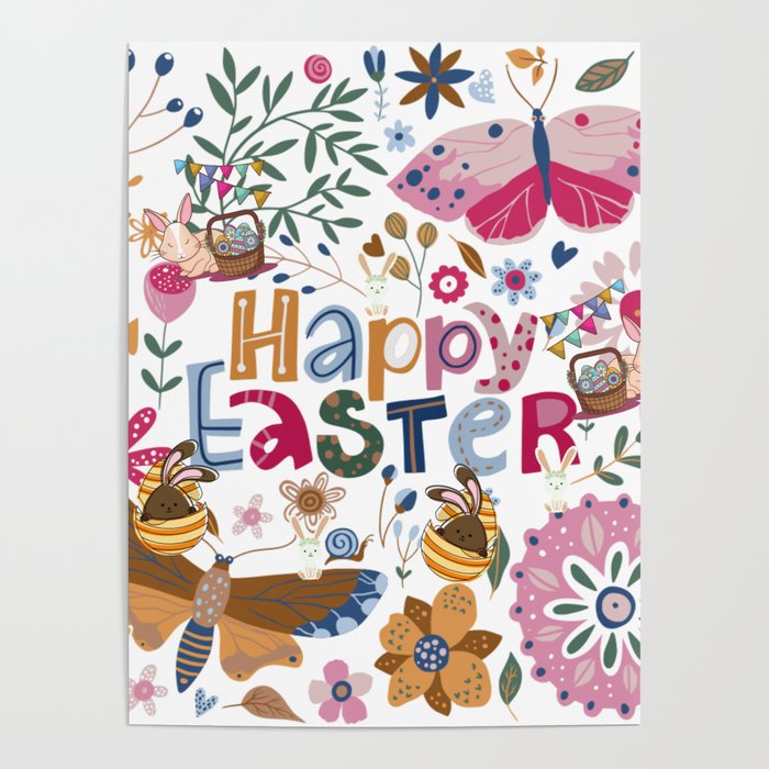 Happy Easter Day Festival Poster