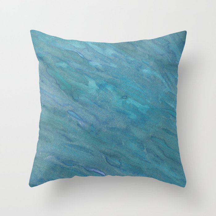 Blue Shimmer Throw Pillow by Lisa Brugalossi Society6