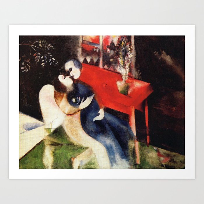 Marc Chagall The Lovers Art Print