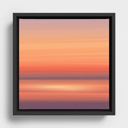 Malibu Beach Sunset Colors Framed Canvas