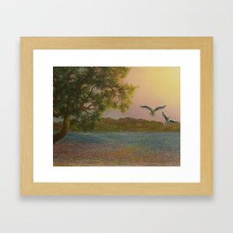 River's Edge at Daybreak Framed Art Print