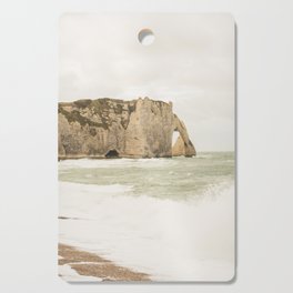 Etretat Cliff at French Coast - France Travel Photography - Winter Sea Landscape Photo Cutting Board