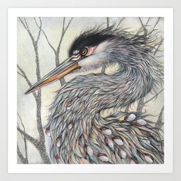 Great Blue Heron by Amy B Chen Art Print