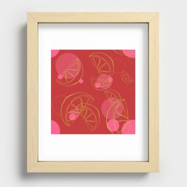 Limes on Deep Pink Recessed Framed Print