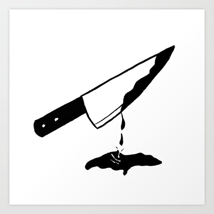 Bloody Knife Art Print By Staceymccool Society6