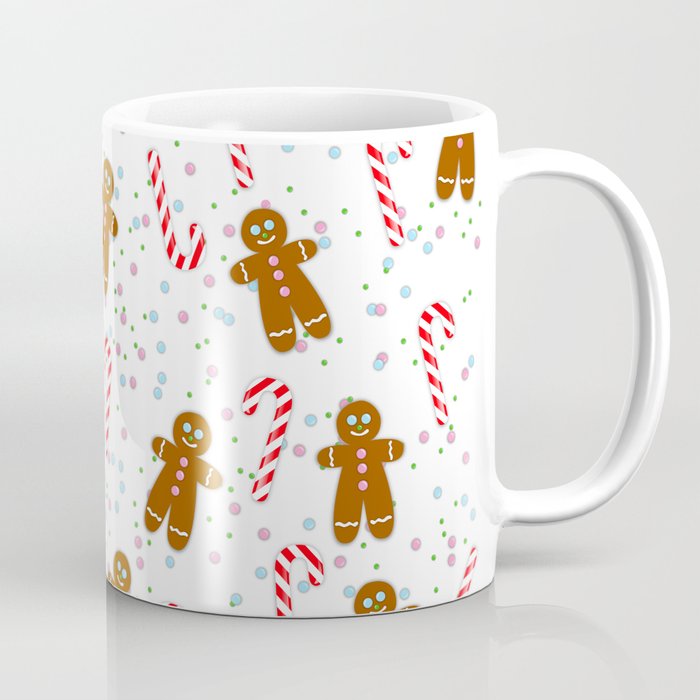 Gingerbread man wishes you Merry Xmas! - White Coffee Mug by Rather Swell  (Inkeri Kangas) | Society6