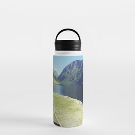 Viking wooden boat by the fjord in Norway | Ancient Scandinavia Water Bottle