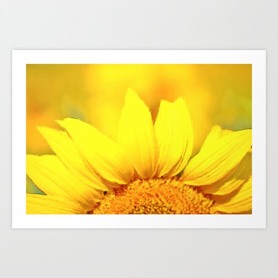 Sunflower love Flowers Flower Summer floral Art Print