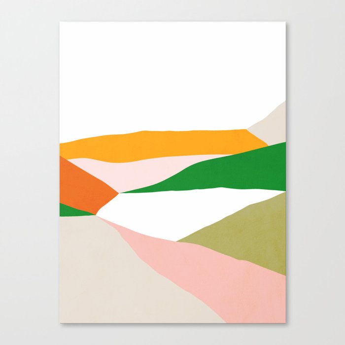 Spring Adventure - Minimal Landscape 2 Canvas Print