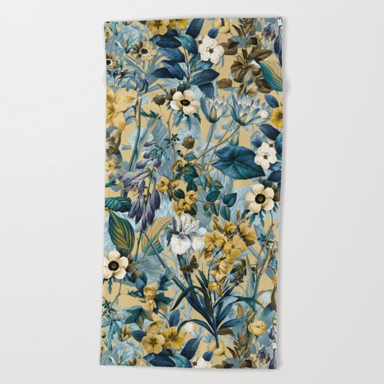 Summer Botanical Garden III Beach Towel