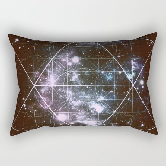 Galaxy Sacred Geometry dark Rectangular Pillow