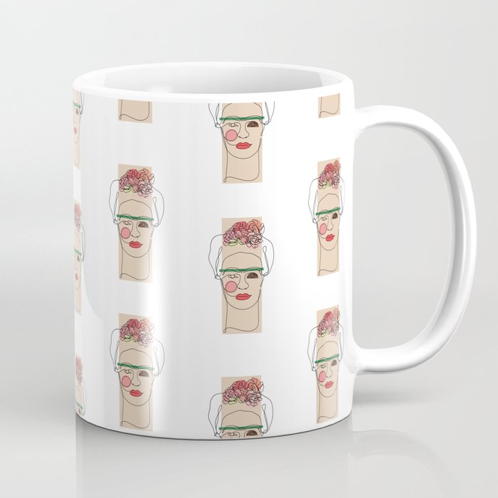 Frida Kahlo Line Art Coffee Mug