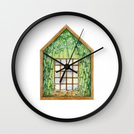 Bamboo House Wall Clock