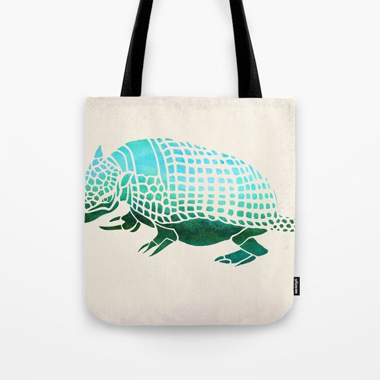 Watercolor Armadillo Tote Bag