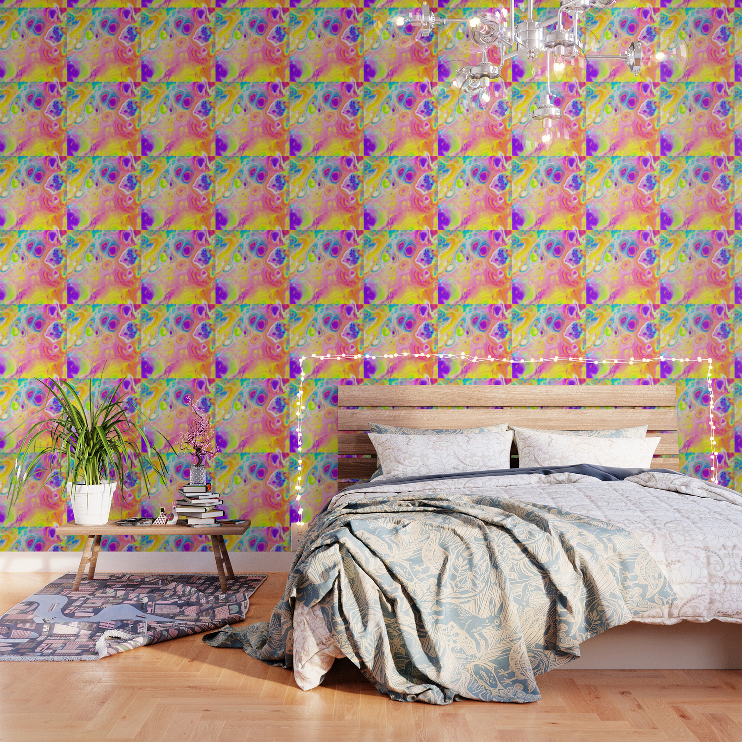 Rainbow Cells Wallpaper By Madhattersdiary Society6