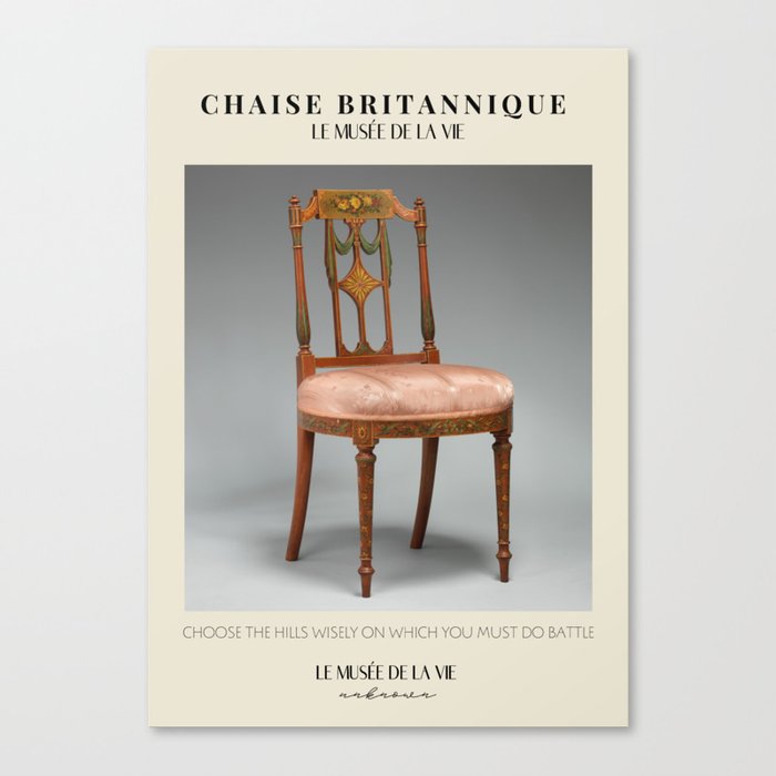  Vintage designer chair | Inspirational quote 22 Canvas Print