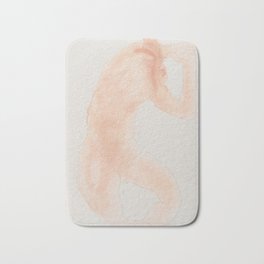 Auguste Rodin Nude Figure Lithograph #6 Bath Mat