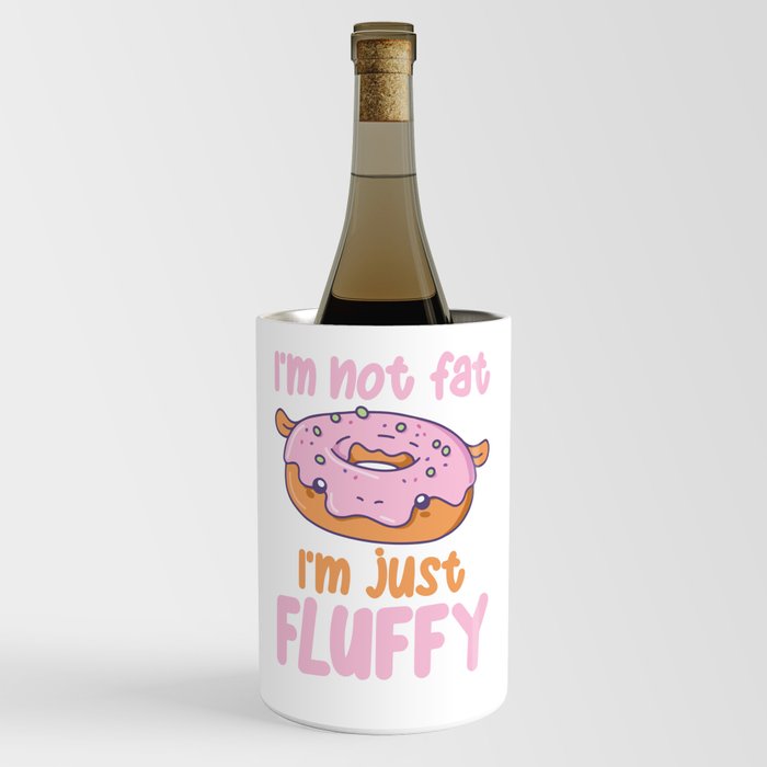 Funny Hippo Donut Fluffy Kawaii Aesthetic Wine Chiller