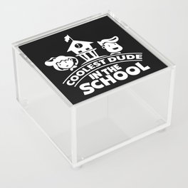 Coolest Dude In The School Cute Funny Kids Acrylic Box