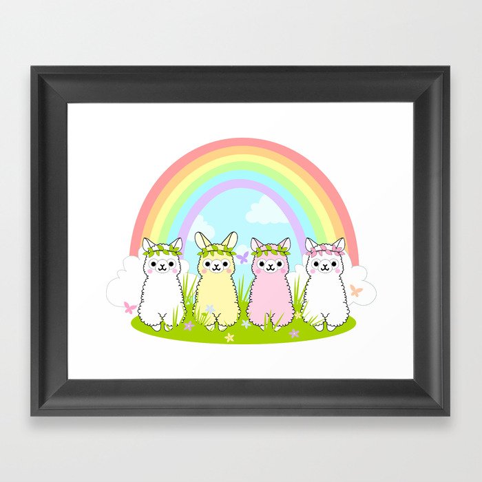 Alpaca Paradise Framed Art Print