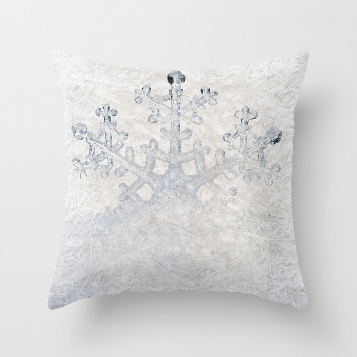 Snowflakes frozen freeze Throw Pillow
