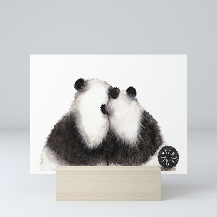 Pandamie Panda Couple Mini Art Print