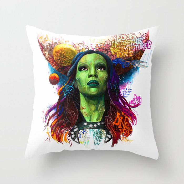 Gamora Throw Pillow
