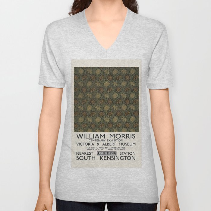 Art Display Pattern (1874) William Morris V Neck T Shirt