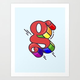 Gay pride! Art Print | Typography 