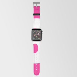 6 (White & Dark Pink Number) Apple Watch Band