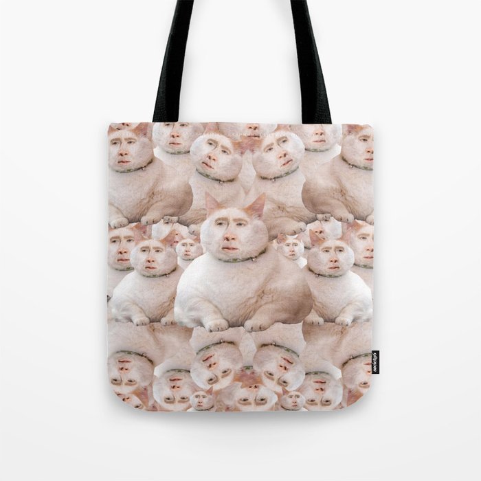 cage cat collage Tote Bag