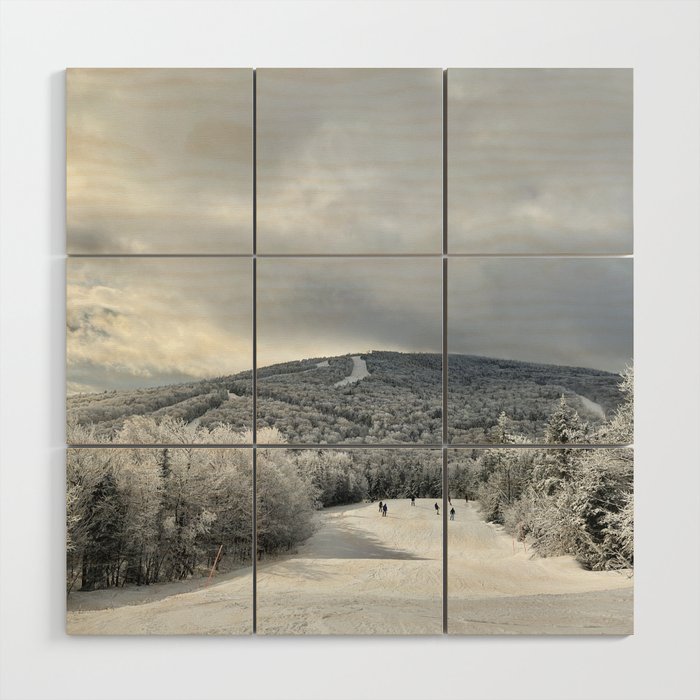 View from Jackson Gore at Okemo Mountain Wood Wall Art