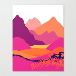 Pink Hills Canvas Print