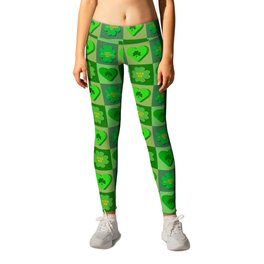 Happy St. Patrick's Day candy Leggings