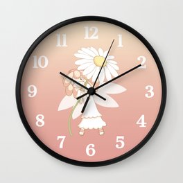 Daisy Fairy - numbered clock Wall Clock