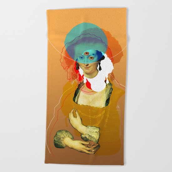 Peter Paul Rubens Pop Portrait Beach Towel