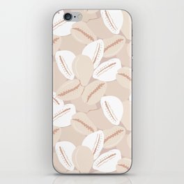 Coffee bean seashell pattern illustration iPhone Skin