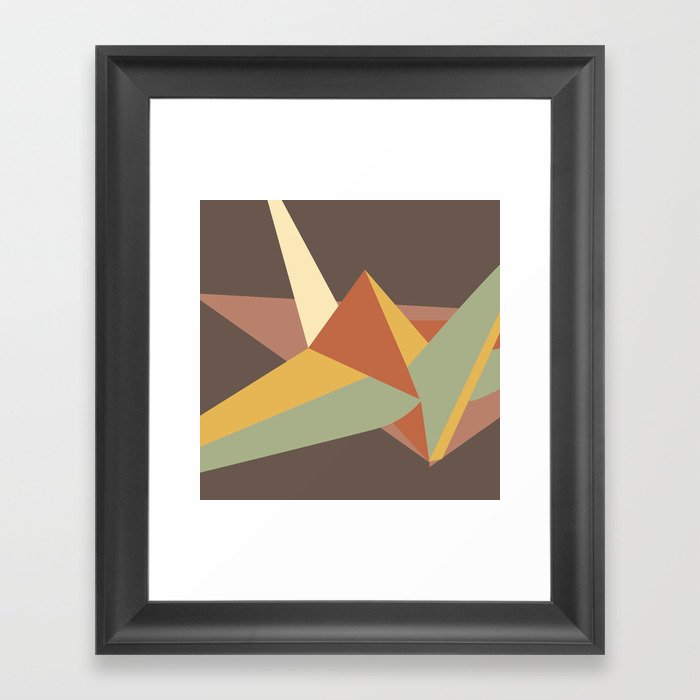Abstract Crane Framed Art Print