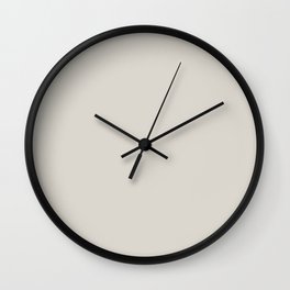 Grayish Off White Solid Color PPG Silent Smoke PPG1025-2 - All Color - Single Shade - Simple Hue Wall Clock