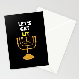 Funny Happy Hanukkah Candles Menorah Jewish Stationery Card