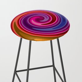 Tie Dye Multi Color Swirl Design Bar Stool