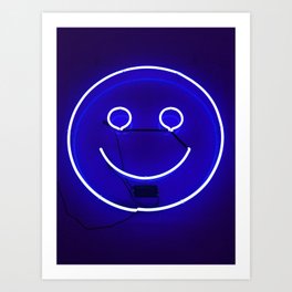 SMILE BLUE Art Print